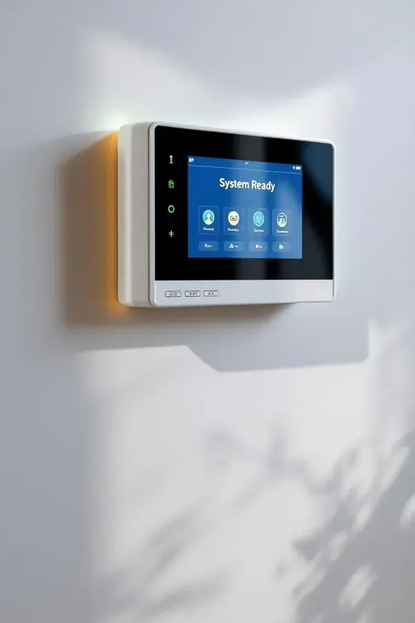 Modern monitored alarm panel that qualifies for insurance discounts